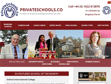 Tablet Screenshot of privateschools.co